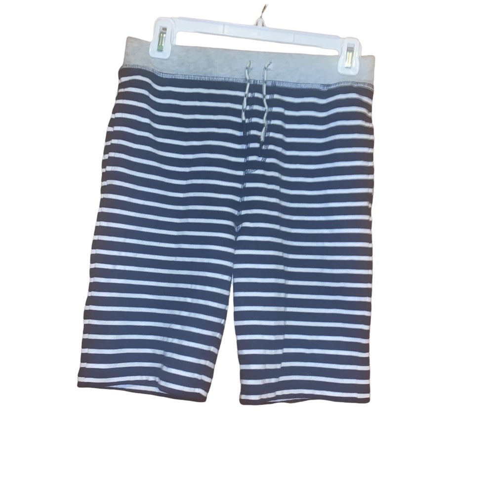 Lands’end navy stripe jersey baggies shorts 14/16 L youth kids